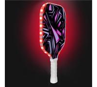 LED Pickleball Rackets, LED Pickleball Racket, Lightweight Fiberglass Racket | Comfortable Grip Outdoor Supplies for with Honeycomb Core for Principles