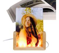 LED Picture Frame for Sublimation Illuminated Photo Frame Stand Decoration for Birthday Christmas Car Bedroom Gift for Women Men Home