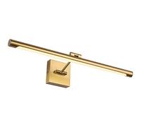 LED Picture Light Fixtures 24.4 Inches, Full Metal Artwork Wall Lamp with Single Swing Arm, 14W (70W Eqv.), Hardwire Connection, Non-Dimmable, 3000K Warm White, CRI80+, Golden-Like Brass Finish