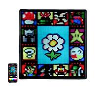 LED Pixel Art Display, 64x64 Programmable Pixel Screen, DIY Graffiti Text, Digital Alarm Clock Matrix Panel with App Control, Perfect for Wall Art & Gaming Room Decor