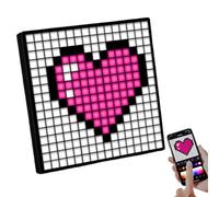 LED Pixel Art Display, 64x64 Programmable Pixel Screen, DIY Graffiti Text, Digital Alarm Clock Matrix Panel with App Control, Perfect for Wall Art & Gaming Room Decor