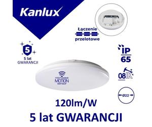 LED Plafonier with motion detector 15W-NW-O-SE STIVI LED 35007