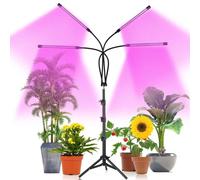 LED Plant Growth Lamp with Full Spectrum Technology, Auto On Off Timer Integrated, Adjustable Tripod Stand for Indoor Gardening, 80W Multi-Mode Lighti