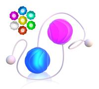 LED Poi Ball with 9 Vibrant Color Light Modes Soft and Durable Spinning Balls Soft-Grip Handles for Beginners & Professionals