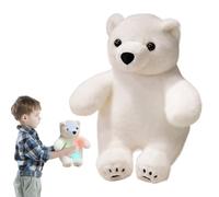LED Polar Bear Plush Toy - Soft Stuffed Animal with Night Light | Decorative Hugging Pillow for Home, Bedroom, Nursery, Birthday Gift, Party Favor for Children, Teens, Adults