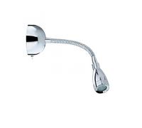 LED Polished Chrome Switched Wall Light/BedHead/Picture Light with Flexible Neck, 9917CC