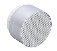 LED Portable Speaker Wireless Speaker, LED Speaker Subwoofer for Birthday, High Definition Stereo for Outdoor Party, Aluminum Alloy Material Silver Grey