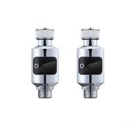 LED Power Display, Household Water Temperature Monitor, Shower Water Thermometer, Adjustable Fahrenheit And Celsius Modes Suitable For 1/2 Inch Water Pipes(2Pcs)