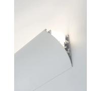 Led Profile V-Shape LED Crown Channel System, Theater Hallway Hotel Skirting Line Profile Baseboard Cover, Home Wall Washer Accent Lighting Diffuser(69ft(21m))