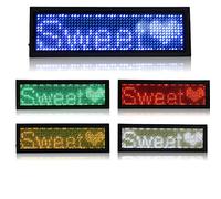 LED Programmable Name Tag Digital Scrolling Business Badge Rechargeable Nametag Card with Magnet/Pin for Restaurant Shop Party Bar Exhibition