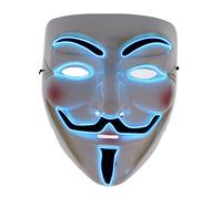 LED Purge Mask,Halloween LED Light up Masks, V for Vendetta Face Mask for Halloween Carnival Masquerade Party and Cospla