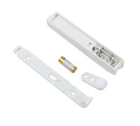 LED Push-to-Open Cabinet Door Latch with Auto Illumination, Self-Locking Touch Mechanism for 0.5-2 m Doors, ABS Construction, White/Grey, 13.1 x 2 x(White With Light)