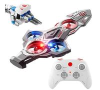 LED Quadcopter Drone with Remote Control, 4-Rotor Flying Toy with Red and Blue Lights, Gestures control the toy to fly