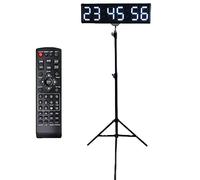 Led Race Timing Clock,Digital Countdown Timer Up,4'' High Character 6 Digits,with Tripod and Remote Control,for Outdoor Running Events, Marathon Race, LJJY-KK