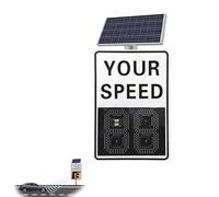 LED Radar Speed Display Sign, Solar Powered, IP53 Waterproof, Radar Feedback for Road Safety, Simultaneous Speed Measurement Across 4 Lanes, Remote Control