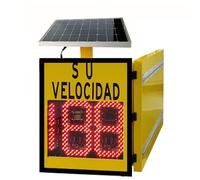 LED Radar Speed Display with Feedback Sign for Traffic Safety, Custom Speed Limit Warning Board for Road/Street Use, Features Lock Function