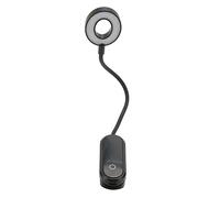 LED Reading Clip on Light Eye Caring Bed Lamp 360 Degree Ring Clamp Light for Reading Working Studying Bed Headboard Computer Video Call