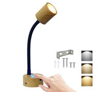 LED Reading Light, DC 12V - 24V Camper Van Reading Lamp with USB Charging Port, Touch Dimmable Campervan Spotlight, Flexible Lights for RV, Caravan, Boat and Motorhome, Car Interior Lighting (1)