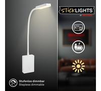 LED Reading Light Rechargeable Stick On Dimmer Touch USB-C, 4000K, White