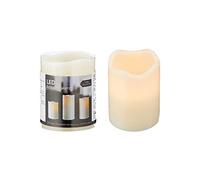 LED Real Wax Candle with Flickering Flame Sleep Function Ivory Flameless Candle Battery Operated (1 x LED Real Wax Candle 9 cm)