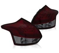 LED Rear Lights compatible with Ford Focus 3 2011 2012 2013 2014 Hatchback GV-790 Tail Light Assembly Tail Lamp 1 Pair Driver And Passenger Side Complete Set Red Smoke Bar