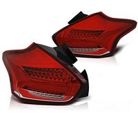 LED Rear Lights compatible with Ford Focus 3 2015 2016 2017 2018 Hatchback GV-793 Tail Light Assembly Tail Lamp 1 Pair Driver And Passenger Side Complete Set Red White Seq