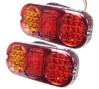LED Rear Tail Lamps Lights Unit Replacement for JCB 2X 3CX 4CX Pro 12 21 700/50024 700/50018