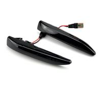 LED Rearview Mirror Indicator 2Pcs For BMW 7 Series E65 E66 E67 E68 2001-2008 Flowing LED Side Marker Lights Dynamic Turn Signal Light Dynamic Turn Signal Light(Dynamic Smoke)
