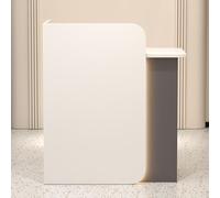 LED Reception Desk with Lockable Drawer - Elegant & Functional Beauty Salon Office Hotel Reception Table - Enhance Customer Experience