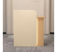 LED Reception Desk with Lockable Drawer Modern Beauty Salon & Office Counter Elegant Functional Reception Table for Enhanced Customer Experience in Hotels and Salons