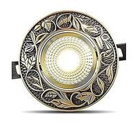 LED Recessed Ceiling Lights Chinese Style Copper Ceiling Spotlights Lighting Round Anti-Glare COB Ceiling Lights LED Lamp Ceiling Lamp Highlight Downlight Stage Office [Energy Class A+] (6000k 9W)
