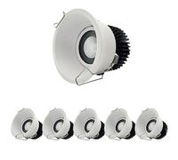 LED Recessed Downlights 6 Pack Baffle Trim 5W 7W 9W 15W 20W Selectable 3500K 6000K 110Lm W 2.5" 3.3" 4.1" LED Can Lights for Home & Office Lighting