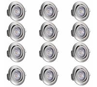 LED Recessed Light Krog 12 Pcs Nickel