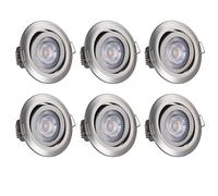 LED Recessed Light Krog 6Pcs Nickel