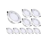 LED Recessed Lighting 3/4 Inch Round Aluminum 5W, 7W, 12W Downlight 3000K/4000K/6000K Optional Position Baffle Decorative Spotlight 10 Packs Fittings