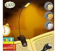 LED Rechargeable Book Light for Reading and Studying in Bedroom or Dormitory. Eye caring 9 modes, Stepless Dimming Brightness, 9-90H Runtime, Small Size and Lightweight with Anti-skid clip is portable