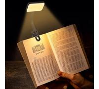 LED Rechargeable Book Light for Reading in Bed with Memory Function- Eye Caring 3 Color Temperatures,Stepless Dimming Brightness, Lightweight Clip on Light for Book Lovers