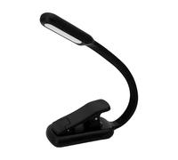 LED Rechargeable Book Light with Long Battery Life for Reading in Bed, Eye-Caring 4 Colour Temperatures & Stepless Dimming, Lightweight Flexible Clip-On Lamp for Book Lovers（Black