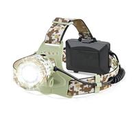 LED Rechargeable Head Torch, 3000 Lumens 4 Modes Headlight Super Bright Zoom Headlamp, 90° Adjustable IP68 Level Waterproof USB Head Lamps for Outdoor Camping Running Hunting Working