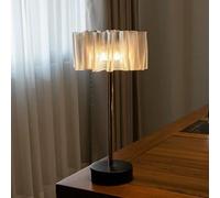 LED Rechargeable Table Lamp, Cordless Dimmable Touch Control, 3000K-6000K, Modern Acrylic Bedside Night Light, Curved Design, Portable Battery Lamp for Living Room