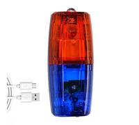 LED Rechargeable Triangle Patrol Shoulder Light, USB Charging and Waterproof, with Stainless Steel Fixing Clip and Warning Strobe Lights, Suitable for Outdoor Rescue, Traffic Guidance, Cycling
