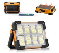 LED Rechargeable Work Light, LED Spot Light with USB Port, Portable Floodlight with 4 Modes, Security Lights Waterproof for Fishing, Hiking, Repairing