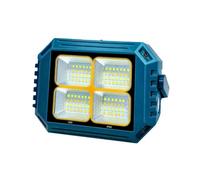 LED Rechargeable Work Light with Flashlight, 5 Modes Stepless Dimming Floodlight, Display Power Function Flood Light Waterproof ＆USB Charging, Outdoor Security Lights for Camping Emergency Garage