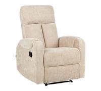 LED Recliner Chair with USB Port Beige SOMERO