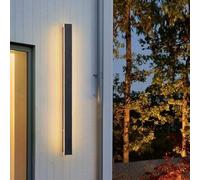 Led Rectangular Black Wall Lights, Outdoor Creative Linear Wall Lamp, Elegant Frosted Wall Sconces, Ip65 Waterproof Wall Mounted Lamp for Yards Doorways Garden Pathway/120Cm