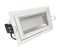 LED Rectangular Commercial Downlight Adjustable Angled Spotlight 6000 6500K Colour Temp 38W Retail Professional Energy Efficient Quality