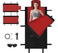 LED Red Light Sleeping Bag Therapy Pad, Dual Wavelength 660+850NM Large-Sized Red Light Hot Compress Therapy Mat(2570 led)