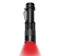 LED Red Light Torch, Single Mode Night Light, AA Battery Powered, Portable