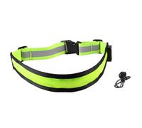 LED Reflective Belt Rechargeable Adjustable Safety for Night Running | 360 Degrees Visibility, Highly Reflective PVC ABS Build, Green Finish, Mountain Climbing Use