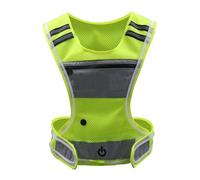 LED Reflective Running Vest- 300g Light Up LED Running Vest With Front And Back Lights | High Visibility Women Sport Night Safety Gear | USB Charging Night Walking Gear For Men, Women, Adults, Female